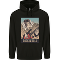 A Sumo Wrestler Playing the Electric Guitar Mens 80% Cotton Hoodie Black