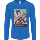 A Sumo Wrestler Playing the Electric Guitar Mens Long Sleeve T-Shirt Royal Blue