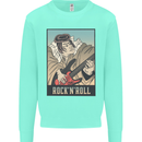 A Sumo Wrestler Playing the Electric Guitar Mens Sweatshirt Jumper Peppermint