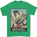 A Sumo Wrestler Playing the Electric Guitar Mens T-Shirt 100% Cotton Irish Green