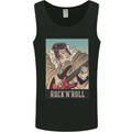 A Sumo Wrestler Playing the Electric Guitar Mens Vest Tank Top Black