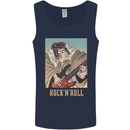 A Sumo Wrestler Playing the Electric Guitar Mens Vest Tank Top Navy Blue