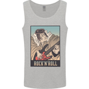 A Sumo Wrestler Playing the Electric Guitar Mens Vest Tank Top Sports Grey