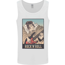 A Sumo Wrestler Playing the Electric Guitar Mens Vest Tank Top White