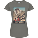 A Sumo Wrestler Playing the Electric Guitar Womens Petite Cut T-Shirt Charcoal