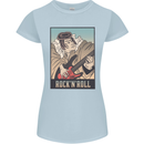 A Sumo Wrestler Playing the Electric Guitar Womens Petite Cut T-Shirt Light Blue