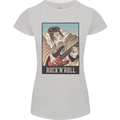 A Sumo Wrestler Playing the Electric Guitar Womens Petite Cut T-Shirt Sports Grey