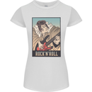 A Sumo Wrestler Playing the Electric Guitar Womens Petite Cut T-Shirt White