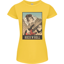 A Sumo Wrestler Playing the Electric Guitar Womens Petite Cut T-Shirt Yellow