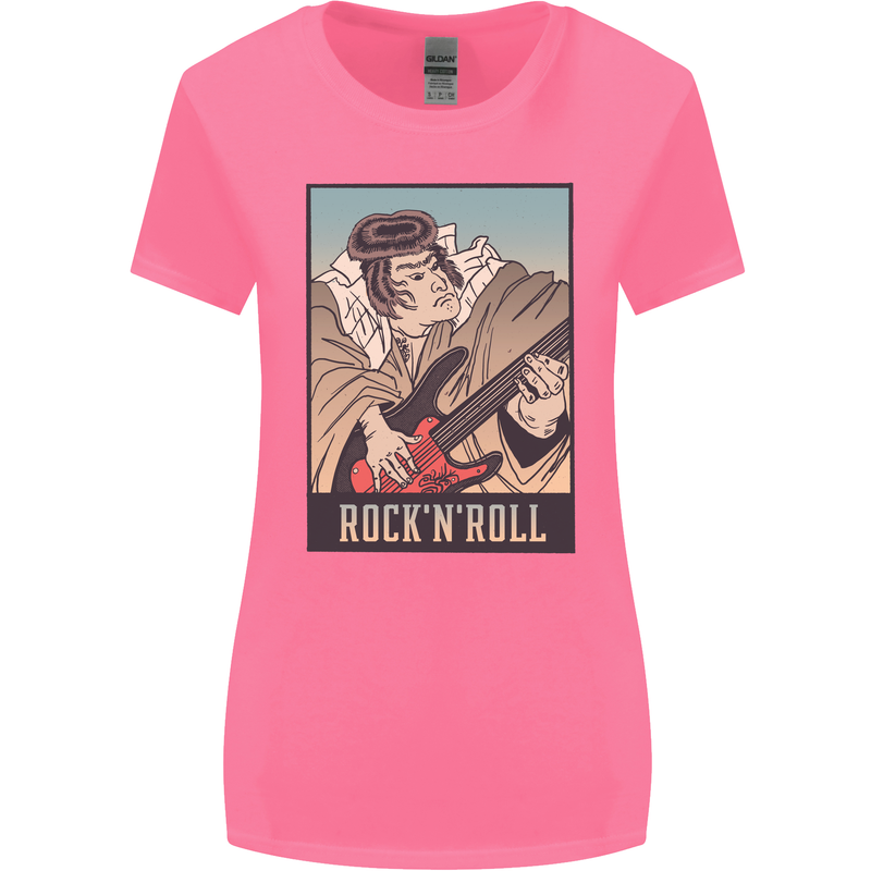 A Sumo Wrestler Playing the Electric Guitar Womens Wider Cut T-Shirt Azalea