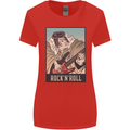 A Sumo Wrestler Playing the Electric Guitar Womens Wider Cut T-Shirt Red