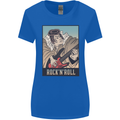 A Sumo Wrestler Playing the Electric Guitar Womens Wider Cut T-Shirt Royal Blue