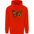 A Sunflower Butterfly Childrens Kids Hoodie Bright Red