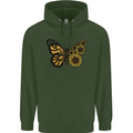 A Sunflower Butterfly Childrens Kids Hoodie Forest Green