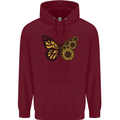 A Sunflower Butterfly Childrens Kids Hoodie Maroon