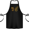 A Sunflower Butterfly Cotton Apron 100% Organic Black