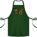 A Sunflower Butterfly Cotton Apron 100% Organic Forest Green