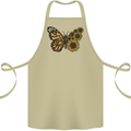 A Sunflower Butterfly Cotton Apron 100% Organic Khaki