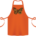 A Sunflower Butterfly Cotton Apron 100% Organic Orange