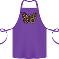 A Sunflower Butterfly Cotton Apron 100% Organic Purple