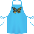 A Sunflower Butterfly Cotton Apron 100% Organic Turquoise