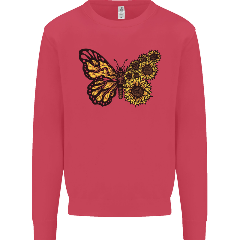 A Sunflower Butterfly Kids Sweatshirt Jumper Heliconia
