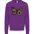 A Sunflower Butterfly Kids Sweatshirt Jumper Purple