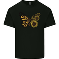 A Sunflower Butterfly Mens Cotton T-Shirt Tee Top Black