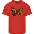 A Sunflower Butterfly Mens Cotton T-Shirt Tee Top Red