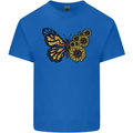 A Sunflower Butterfly Mens Cotton T-Shirt Tee Top Royal Blue