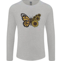 A Sunflower Butterfly Mens Long Sleeve T-Shirt Sports Grey