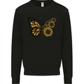 A Sunflower Butterfly Mens Sweatshirt Jumper Black