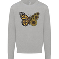 A Sunflower Butterfly Mens Sweatshirt Jumper Sports Grey
