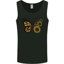 A Sunflower Butterfly Mens Vest Tank Top Black
