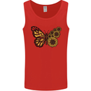 A Sunflower Butterfly Mens Vest Tank Top Red