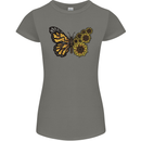 A Sunflower Butterfly Womens Petite Cut T-Shirt Charcoal