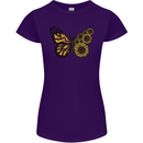 A Sunflower Butterfly Womens Petite Cut T-Shirt Purple