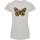 A Sunflower Butterfly Womens Petite Cut T-Shirt Sports Grey