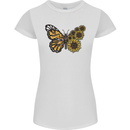 A Sunflower Butterfly Womens Petite Cut T-Shirt White