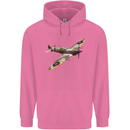 A Supermarine Spitfire Fying Solo Childrens Kids Hoodie Azalea