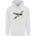 A Supermarine Spitfire Fying Solo Childrens Kids Hoodie White
