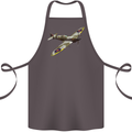 A Supermarine Spitfire Fying Solo Cotton Apron 100% Organic Dark Grey