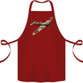 A Supermarine Spitfire Fying Solo Cotton Apron 100% Organic Maroon