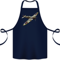 A Supermarine Spitfire Fying Solo Cotton Apron 100% Organic Navy Blue