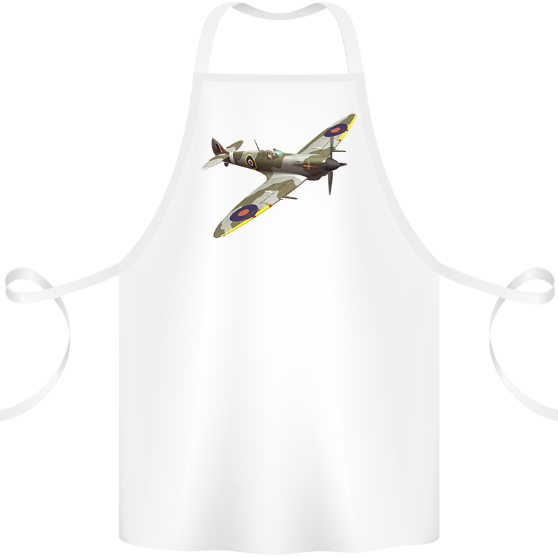 A Supermarine Spitfire Fying Solo Cotton Apron 100% Organic White