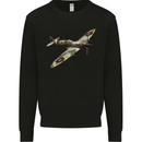 A Supermarine Spitfire Fying Solo Kids Sweatshirt Jumper Black