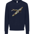 A Supermarine Spitfire Fying Solo Kids Sweatshirt Jumper Navy Blue