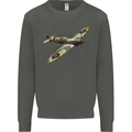 A Supermarine Spitfire Fying Solo Kids Sweatshirt Jumper Storm Grey