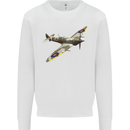 A Supermarine Spitfire Fying Solo Kids Sweatshirt Jumper White