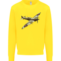 A Supermarine Spitfire Fying Solo Kids Sweatshirt Jumper Yellow